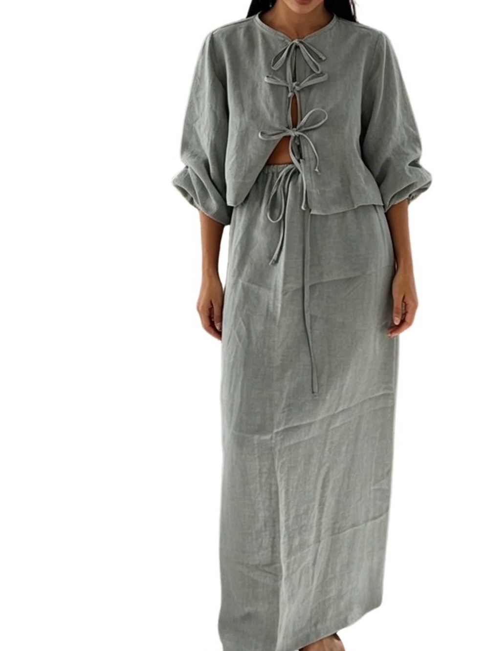 NWOT Women’s 2 piece Skirt Set - Gray Size Small